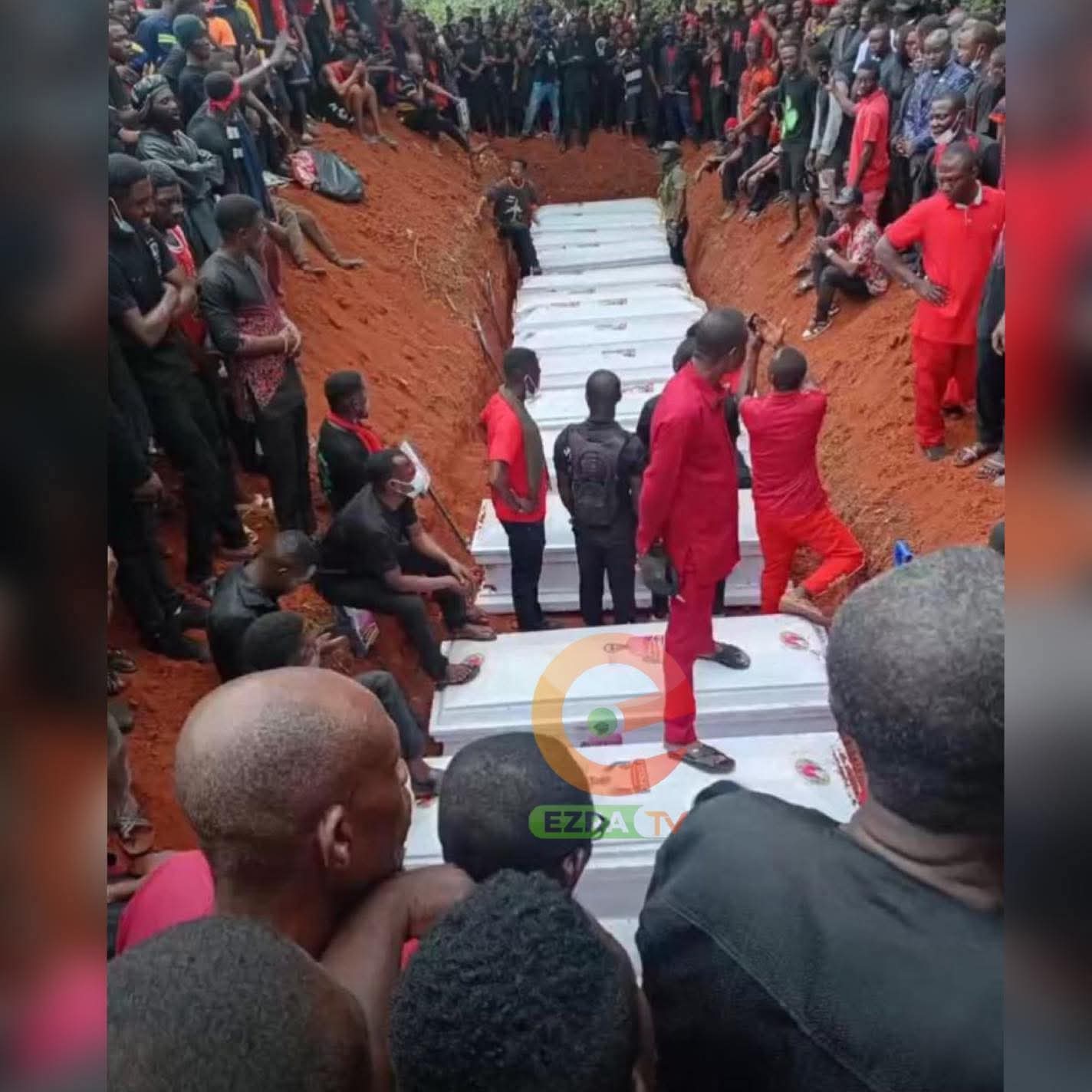 Grief Sweeps Obogu as 16 Saviour Church Youth Members Laid to Rest After Tragic Accident