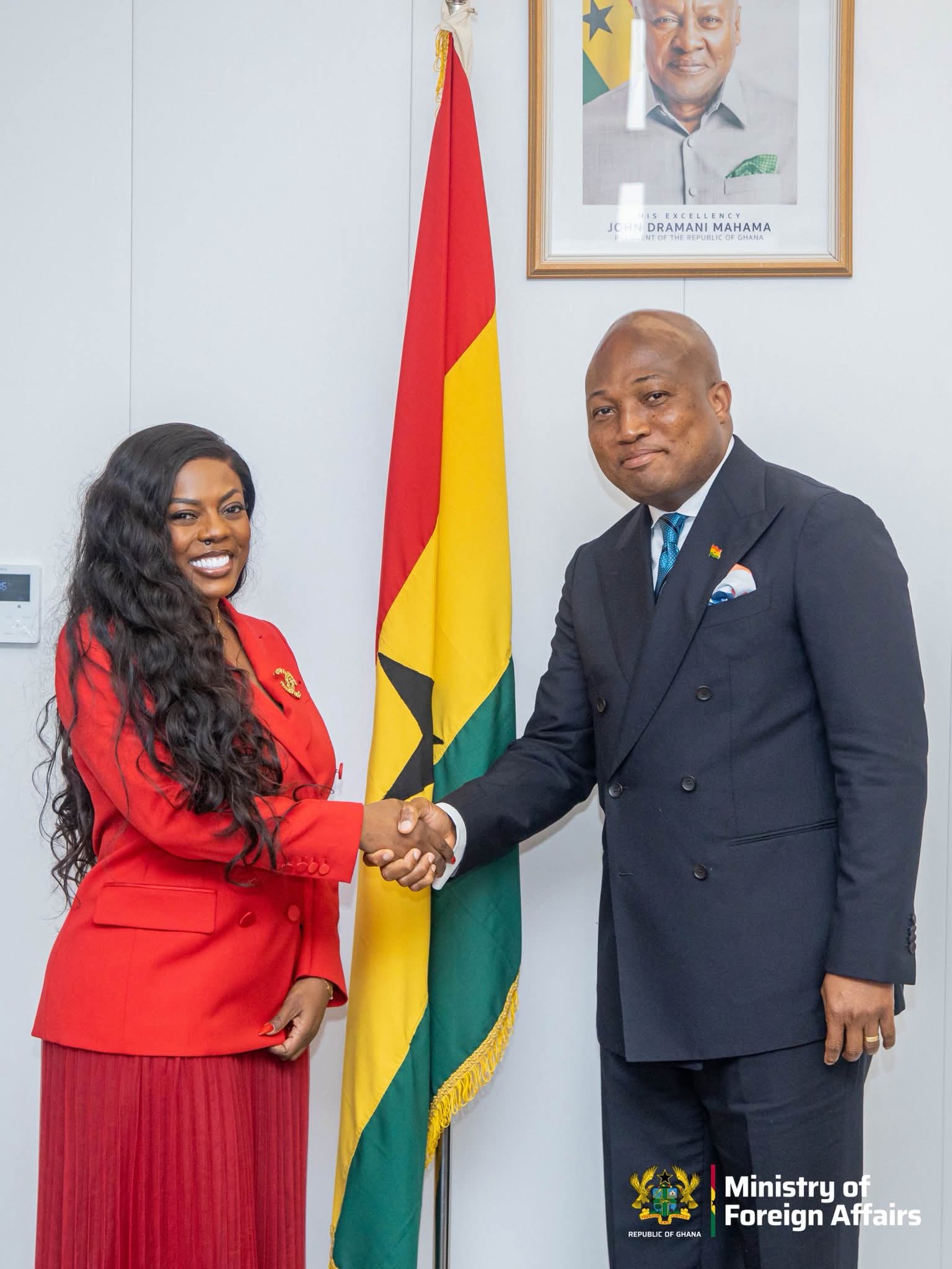 Courtesy Call on Foreign Affairs Minister by Nana Aba Anamoah Sparks Mixed Reactions Online