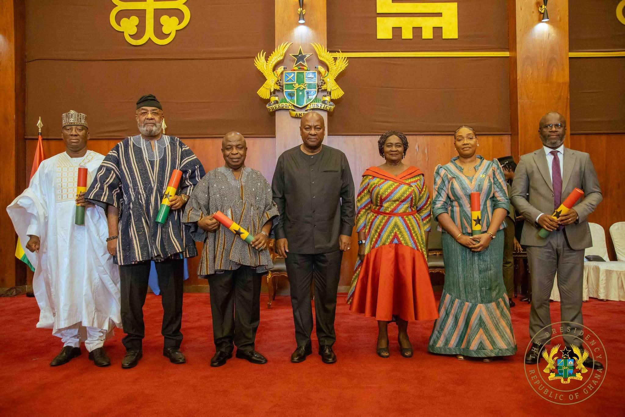 President Mahama Commissions Five Envoys, Charges Them to Prioritise Welfare of Ghanaians Abroad