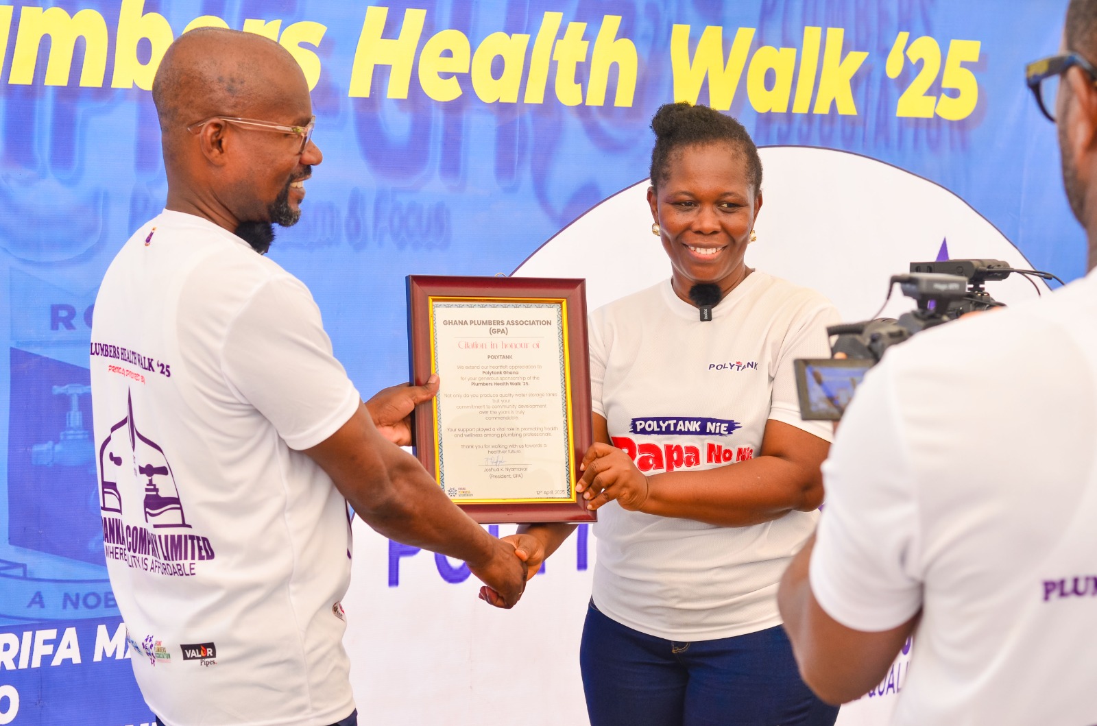 Ghana Plumbers Association Honours Polytank Ghana for Exceptional Support